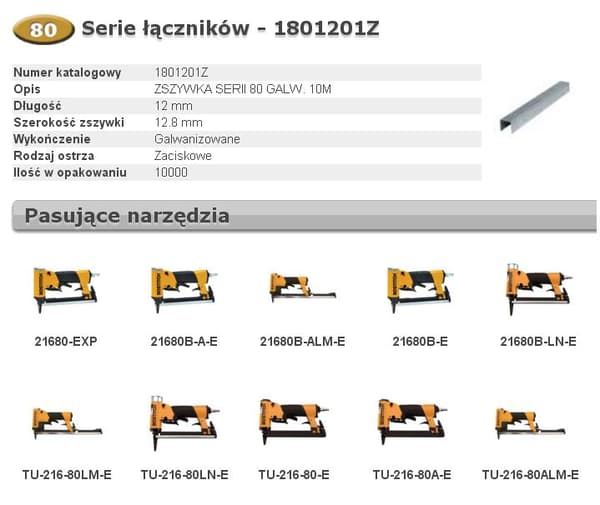 Bostitch Hæfteklammer 80 12mm 10m (1801201Z)