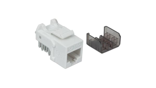 INTELLINET CAT6a Keystone Jack RJ45 10 Gigabit UTP hvid