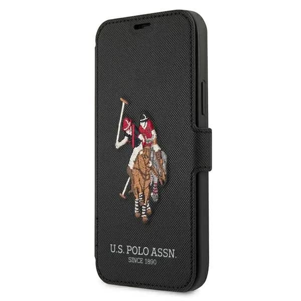 US Polo USFLBKP12LPUGFLBK iPhone 12 Pro Max 6,7\" musta/black book Polo Embroidery Collection