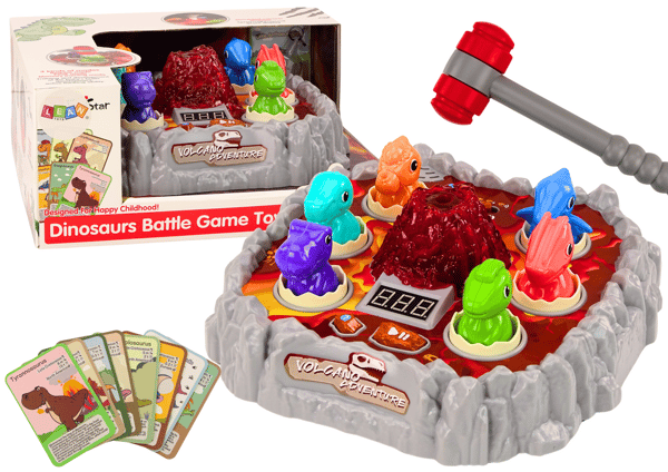 Arcade-peli Wac A Mole Dinosaurs Volcano Smoke Effect Lights Sounds