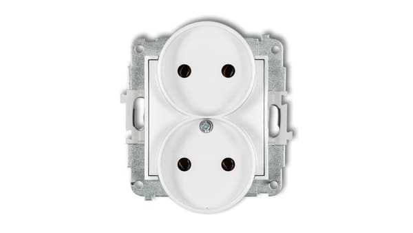 Halskæde MINI Dobbeltstik b/u hvid MGPR-2