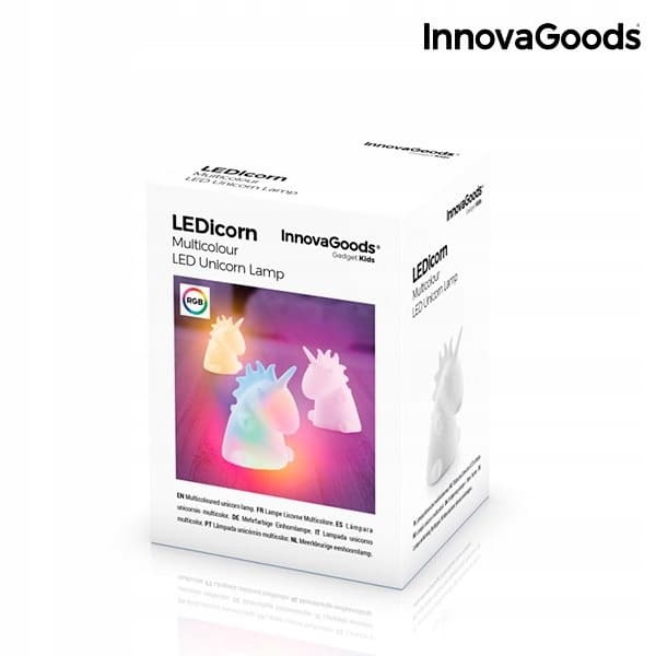 Flerfärgad Enhörningslampa LEDicorn InnovaGoods