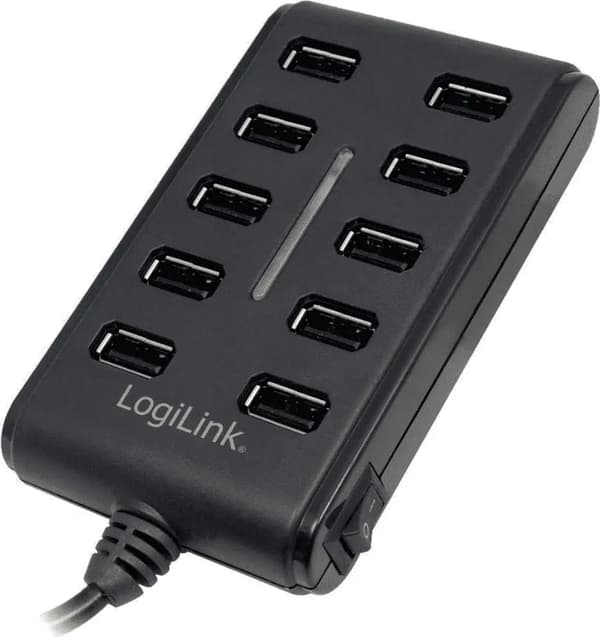 LogiLink USB 2.0 Hub 10-Port - hub - 10 porte