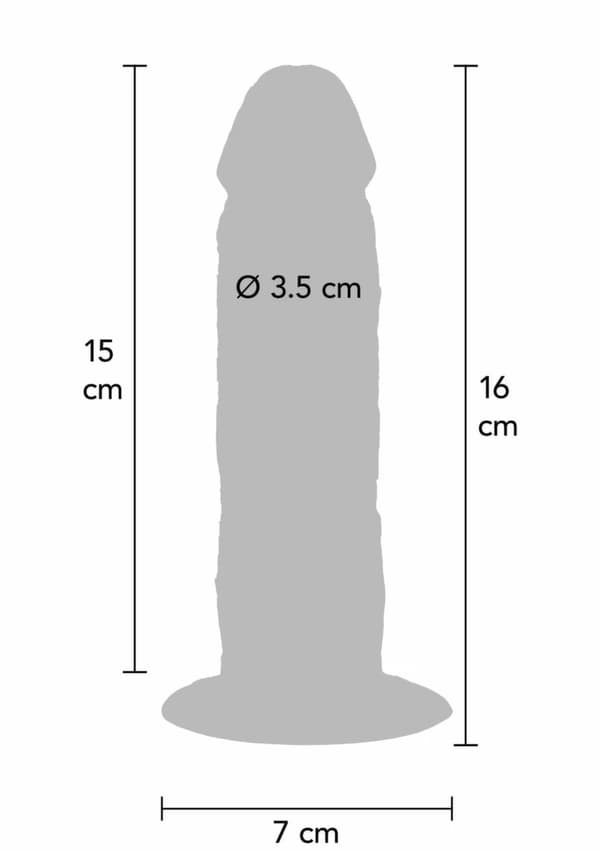 Silikone Forhudsdong 15 cm Karamel hudfarve