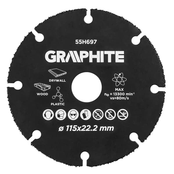 Tnaca skive HM til træ og plast 115 x 22,2 mm