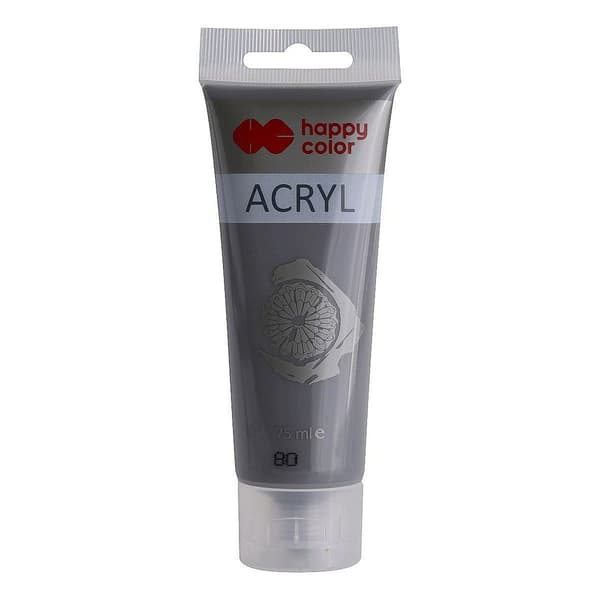 Akrylfärg 75ml grå HAPPY COLOR