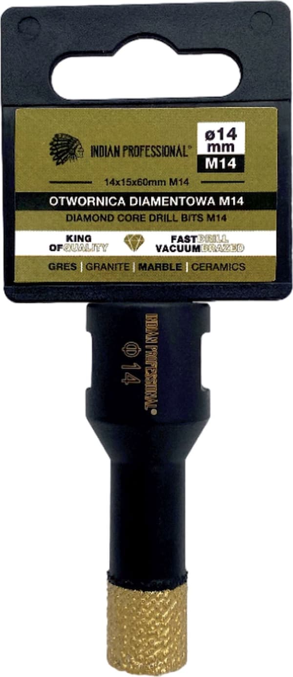 INDIAN PROFESSIONAL DIAMANTKRONE M14 14mm TØRBORING/INDIAN PROFESSIONAL
