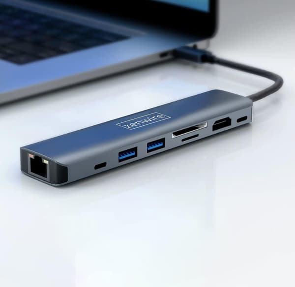 HUB USB-C -sovitin 8-in-1 HDMI Gigabit Ethernet Macbook Pro Air M4