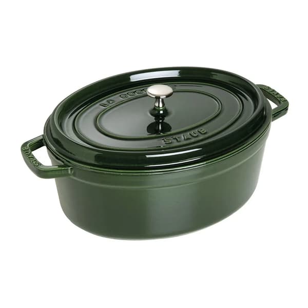 Staub La Cocotte 33cm soikea, Basilikanvihreä, Valurauta