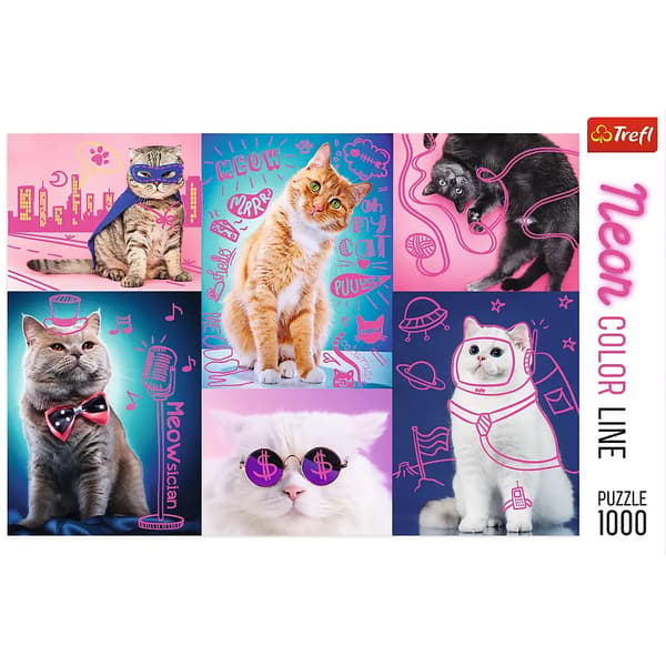 Trefl Palapeli 1000 Neon Color Line - Superkissat