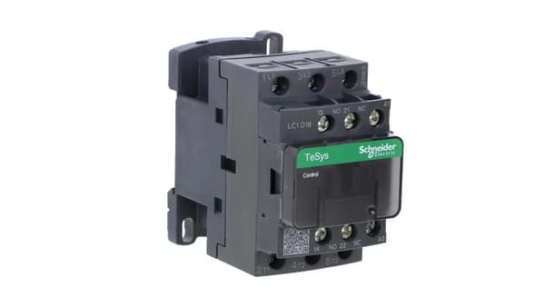 TeSys Deca Effektkontaktor 18A 3P 24V AC 1S 1B LC1D18B7
