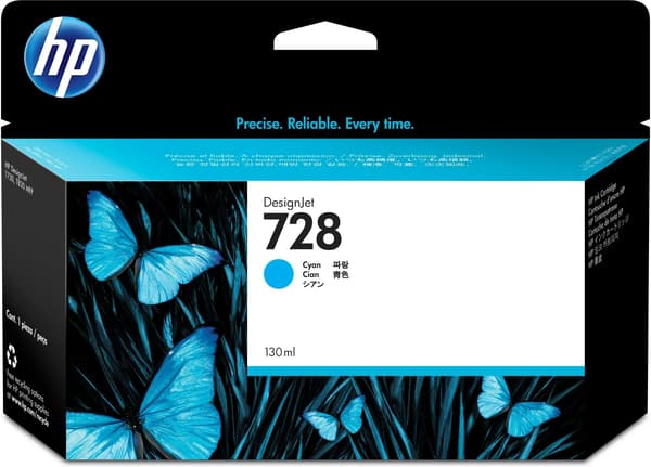 HP 728 - cyan - original - DesignJet - blækpatron