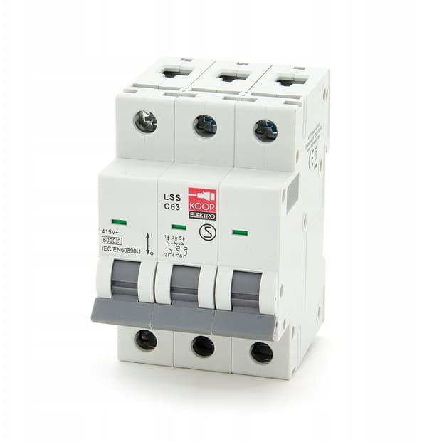 Strømafbryder, sikring KOOP Elektro C63A LSS C63 3P