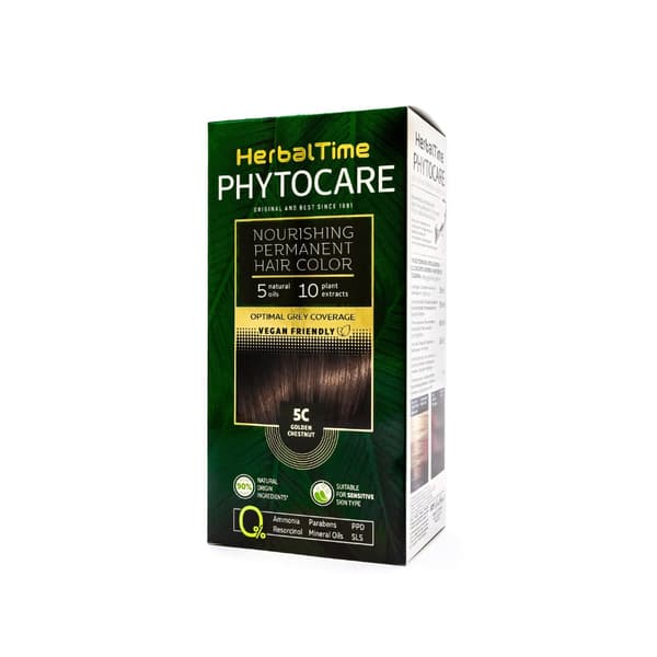 HERBAL TIME Phytocare Luonnollinen hiusväri 5C Kultainen Kastanja