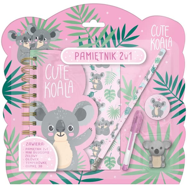 Muisti riippulukolla 2in1 + Koala 10 astiaa