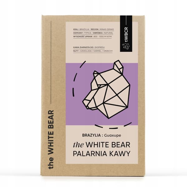 The White Bear Brazil Guaxupe Hela Kaffebönor 1kg