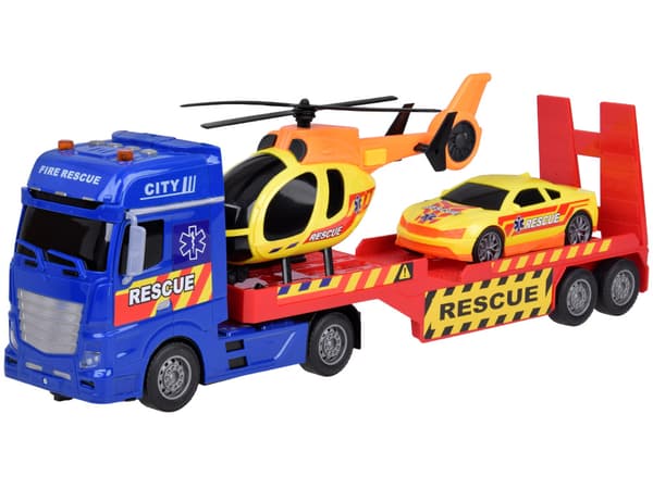 Pelastussarja Kuorma-auto Helikopteri Auto Äänitehoste Valo ZA5409