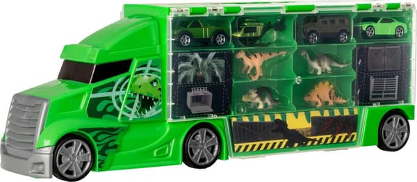 HTI HTI Teamsterz Dino Transporter -kuorma-auto + tarvikkeet
