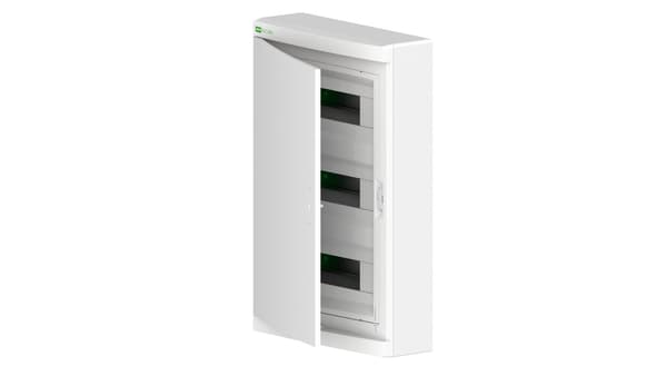 Elektrisk utanpåliggande modulär kopplingsutrustning ELEGANT 3x12 dörrar vit 2445-00