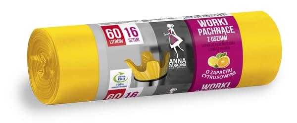 Anna Zaradna Affaldsposer med ører - citrusduft 60L/16stk