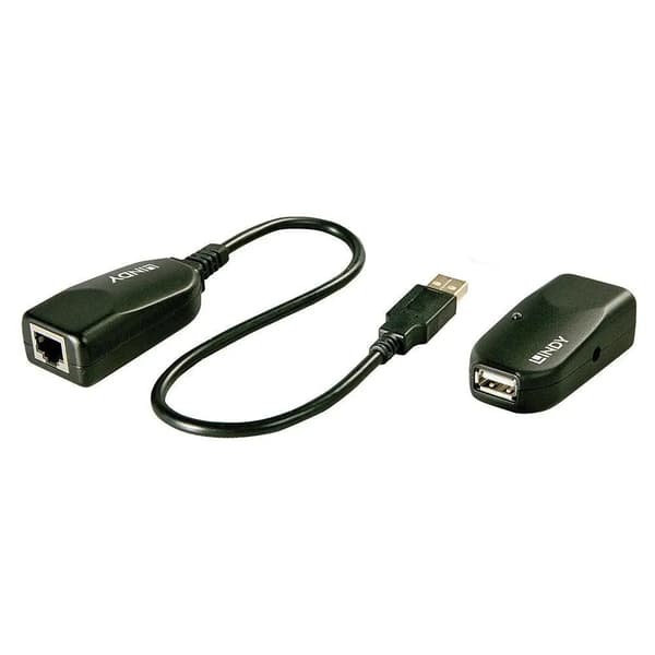 Lindy USB 2.0 Cat.5 Extender 50m USB 2.0, RJ-45, 5V DC