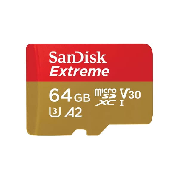 SanDisk microSDXC 64GB Extreme A2 C10 V30 UHS-I U3