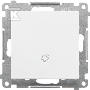 Simon 55 Klokkeknap (Modul) 10 AX, 250 V~, Quick Release Hvid Mat TD1.01/111