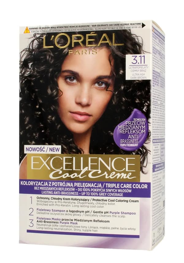 L'Oreal Professionnel Hårfarvecreme Excellence 3.11 Ultra Ask Mørk Brun