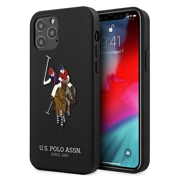 US Polo USHCP12LPUGFLBK iPhone 12 Pro Max 6,7\" sort/sort Polo-broderikollektion