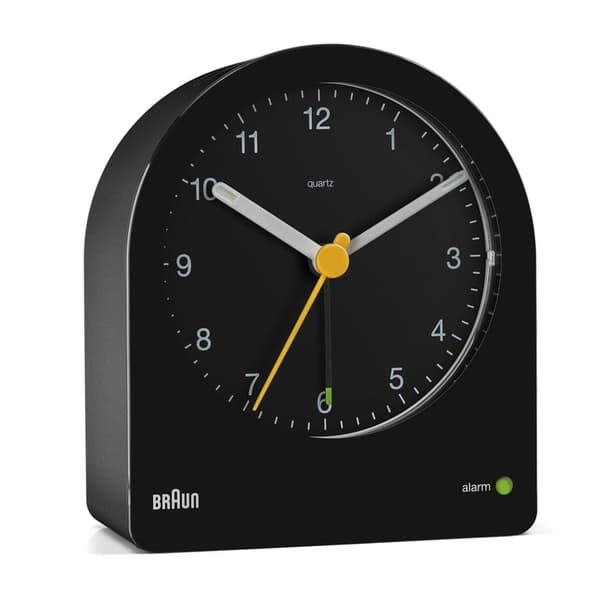 BRAUN BC22 BK kvartsväckarklocka svart
