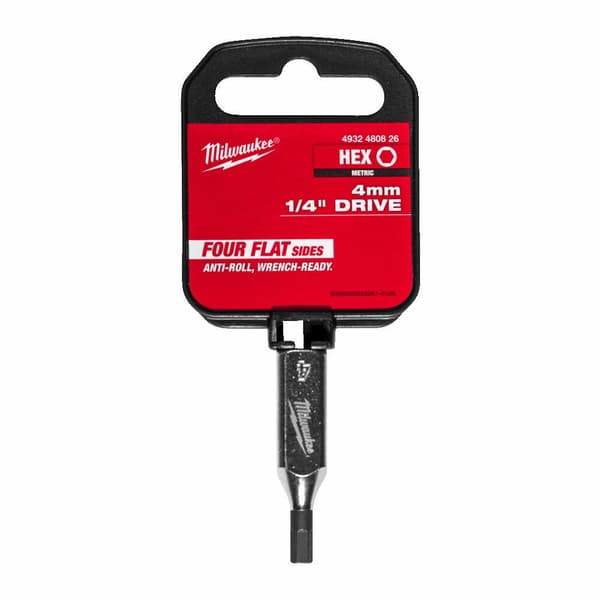 MILWAUKEE 1/4 TOP MED UNBRAKONØGLE 4mm