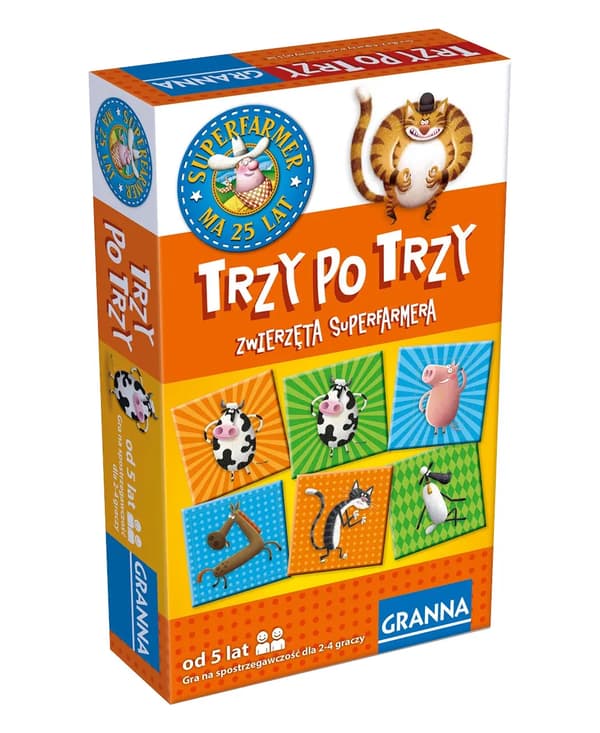 Tre gånger tre djur Superfarmer spelar GRANNA