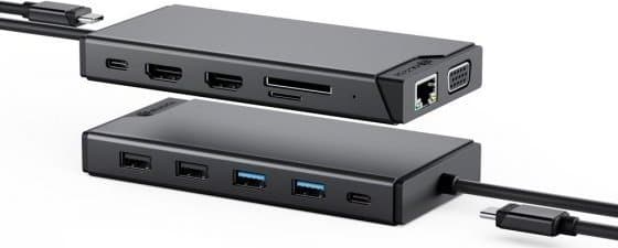 Alogic USB-C 12-i-1 Dual Display Mini MV2 Dockingstation