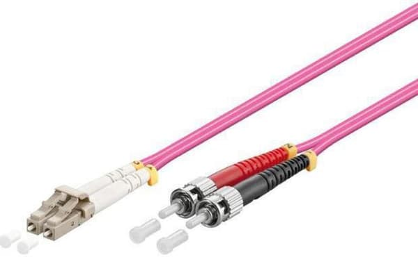 MicroConnect Fiber Patch-kabel - LC/UPC-ST/UPC 2m OM4 MM Duplex LSZH OD: 2mm, 0.3dB Erica Violet