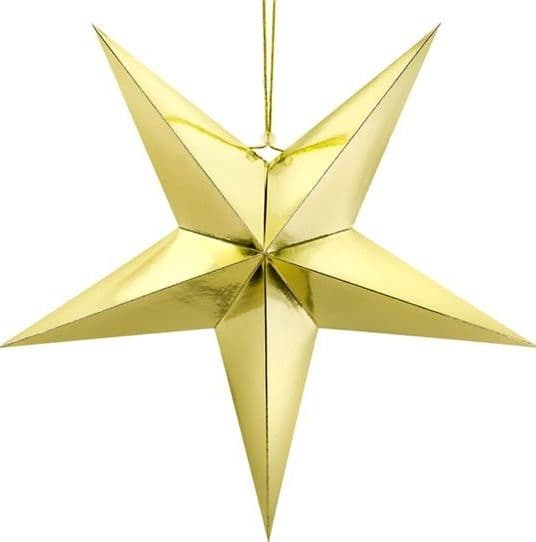 Pappersstjärna, 70cm, guld