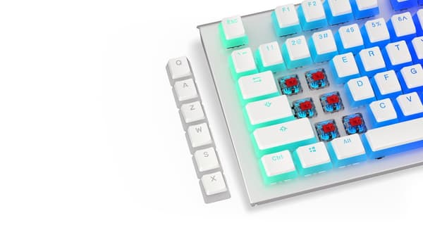PBT Endorfs Pudding Onyx White Keycaps (EY0E003)