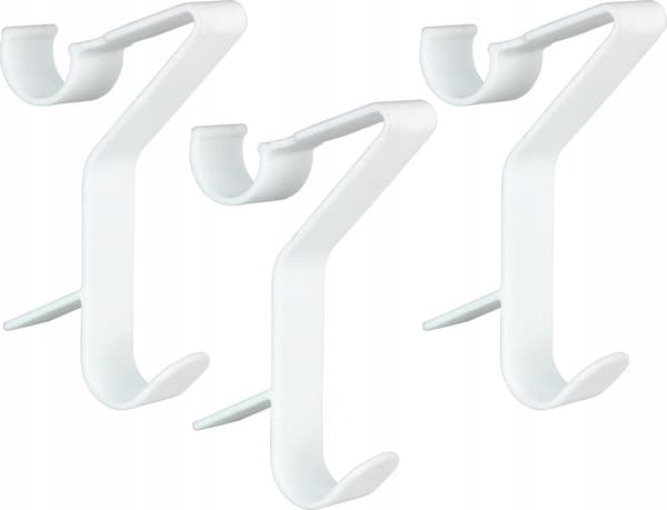 Neo Set med 3 Flexi badrumshängare fästa på rörradiator, vit, plast, stabil montering, WENKO
