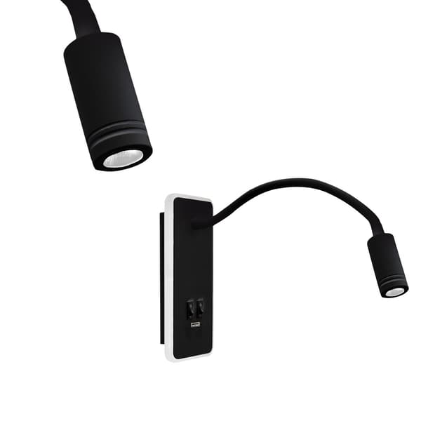 Sengelampe BASE 8W+2W SORT