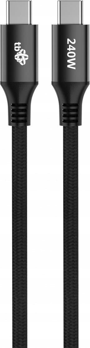 Kabel USB C - USB C 1m 240W sort