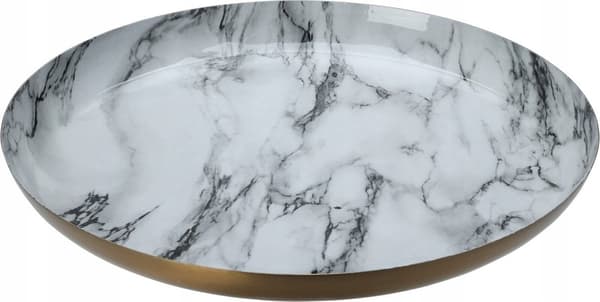 Home Styling Collection Dekorativ Tallrik, Vit Marmor
