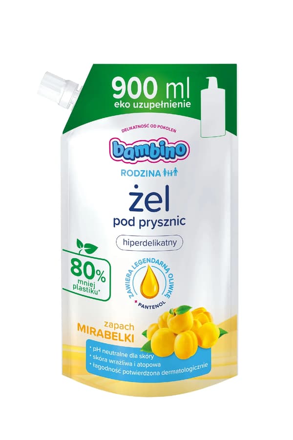 Bambino_Family Hyperdelicate Shower Gel med Mirabelle Duft REFILL 900ml