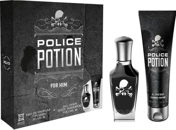 SÆT POLICE Potion EDP spray 30ml + BRUSEGEL 100ml