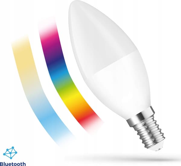 LED PÆRE 4.9W E-14 230V RGBW+CCT+DIM BTM Spectrum SMART Easy Smart