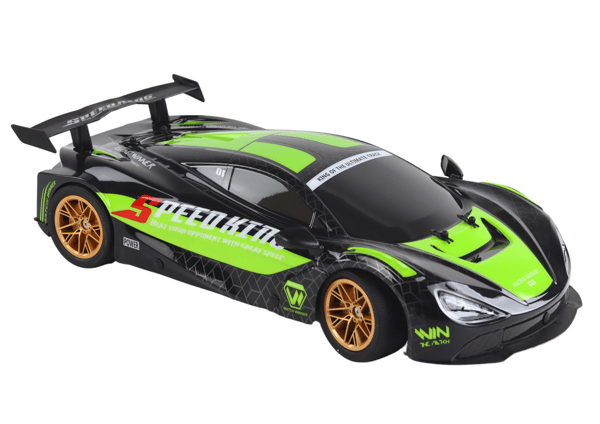 Urheiluauto R/C 1:10 Vihreä/Musta