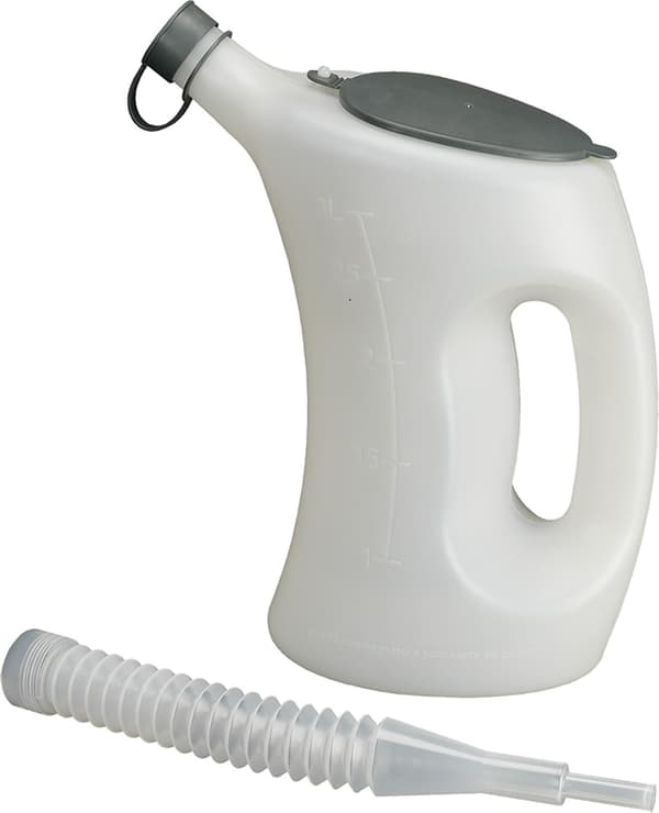 Mätkärl med lock-FLA-PE, vit, transparent, 3 l