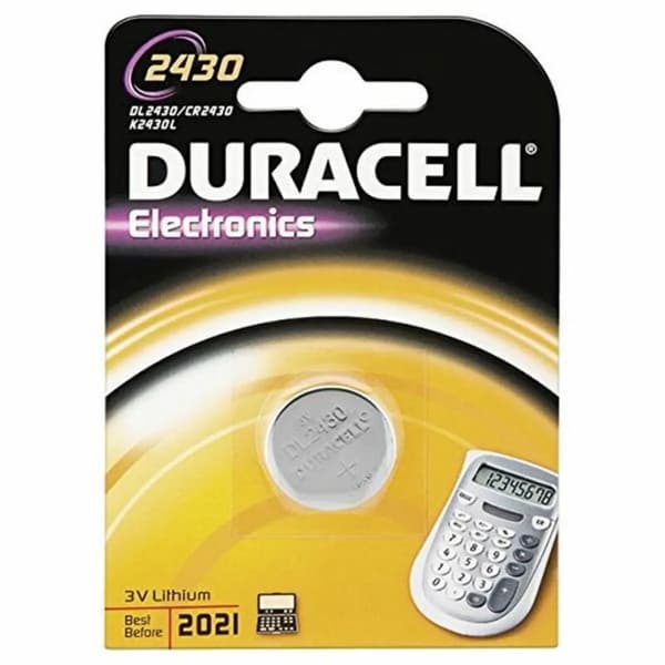 Lithium knapcellebatteri DURACELL DL2430 CR2430