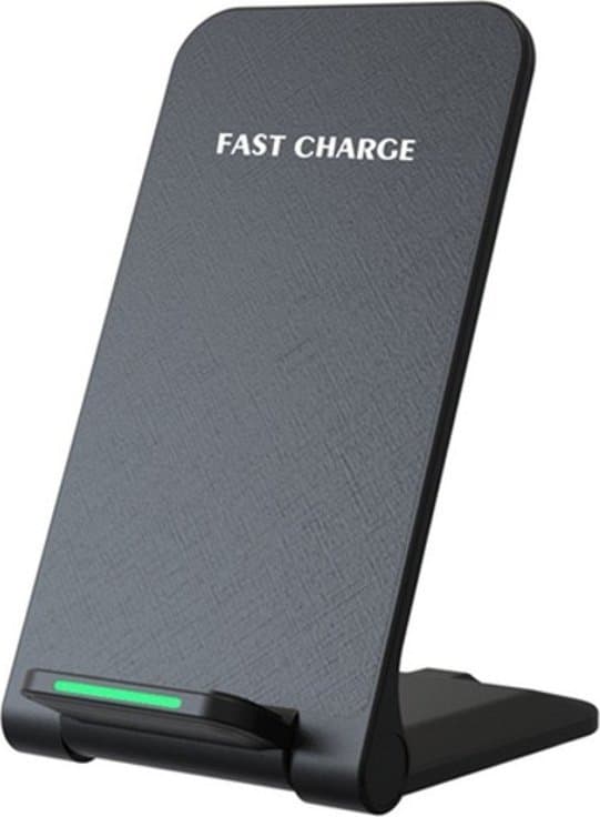 Oplader 1stCool 1stCool trådløs QI-oplader H18, foldbart stativ, USB-C, sort