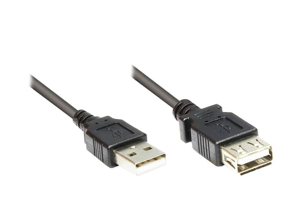 Alcasa 2511-OF2S USB-kabel 1,8 m USB 2.0 USB A Sort