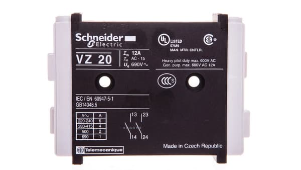 Schneider Hjælpekontakt 1S 1N sidemontering (VZ20)