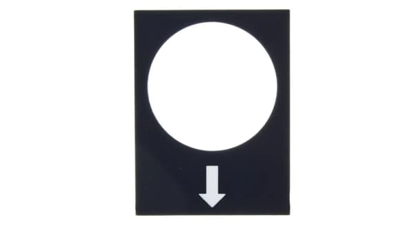 Mærkeplade sort rektangulær 30x40mm VENSTRE FRI ZB2BY2910